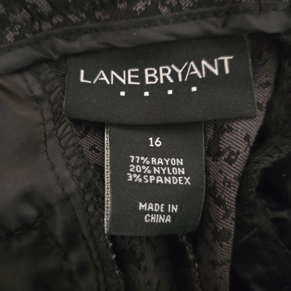 Lane Bryant Black Gray Design Women's Business Dress Pants 16 - Picture 5 of 5